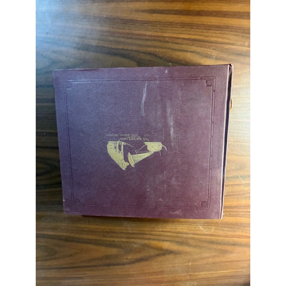 c1918 Victor Talking Machine Record Album Binder His Master's Voice Nipper Vtg E